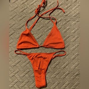 Burgundy bikini